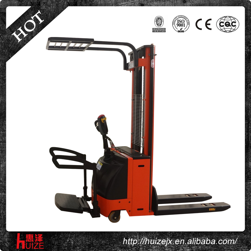 帶護(hù)頂架全電動堆高車 帶護(hù)頂架全電動堆高車